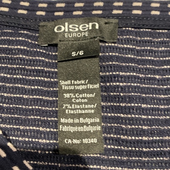 OLSEN EUROPE BLACK/WHITE PATTERNED SWEATER /TOP SIZE S/6. - Picture 10 of 11